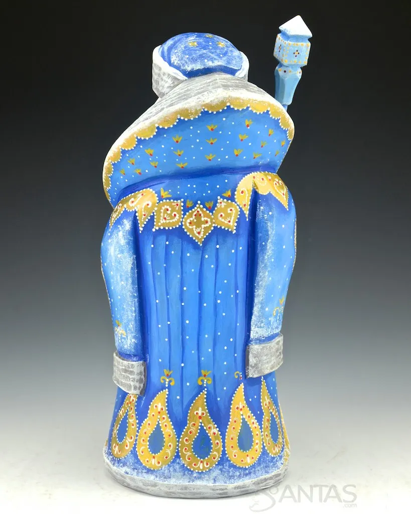 10 inch Blue and Gold Scenic Russian Santa