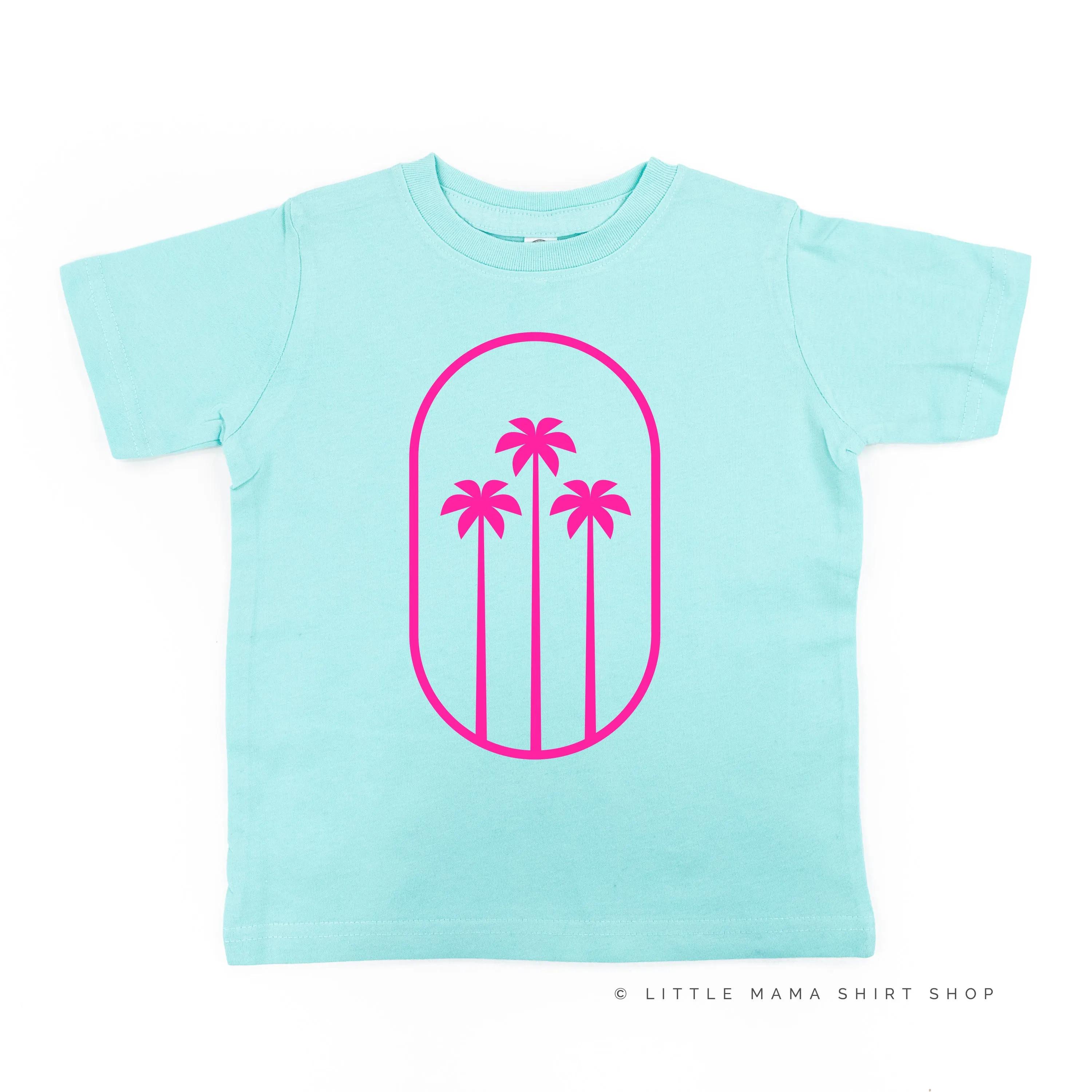 3 PALM TREES IN OVAL - Short Sleeve Child Shirt