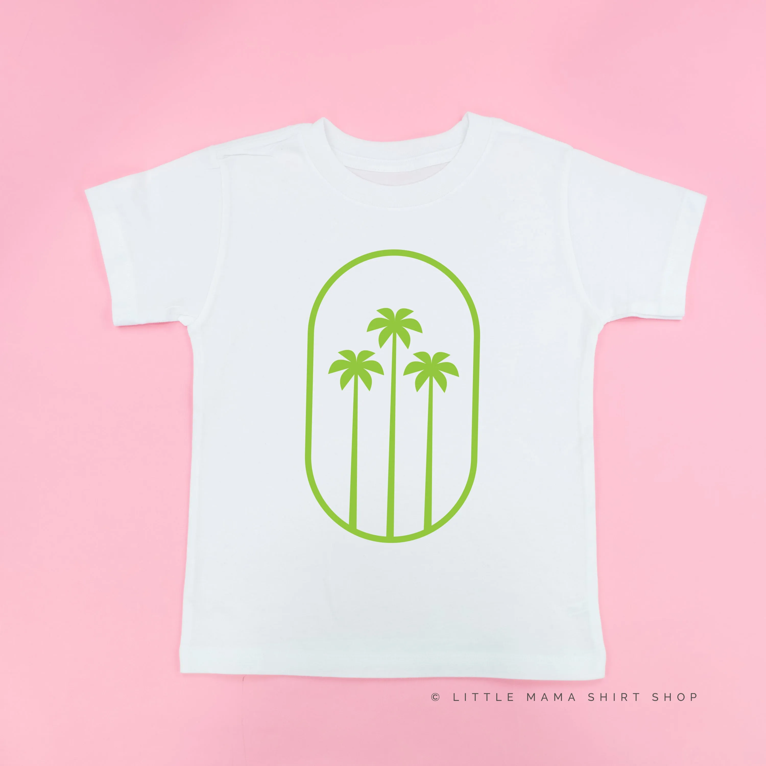 3 PALM TREES IN OVAL - Short Sleeve Child Shirt