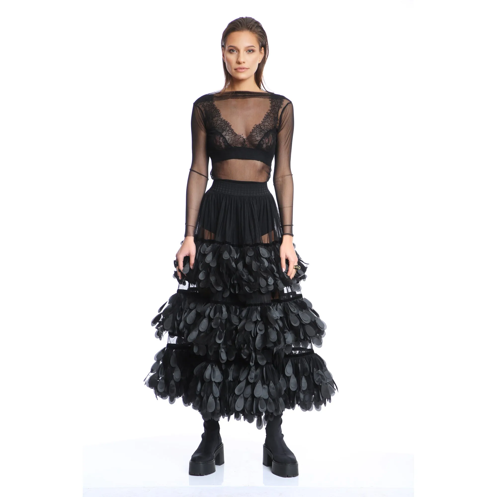 3D Ruffled Skirt