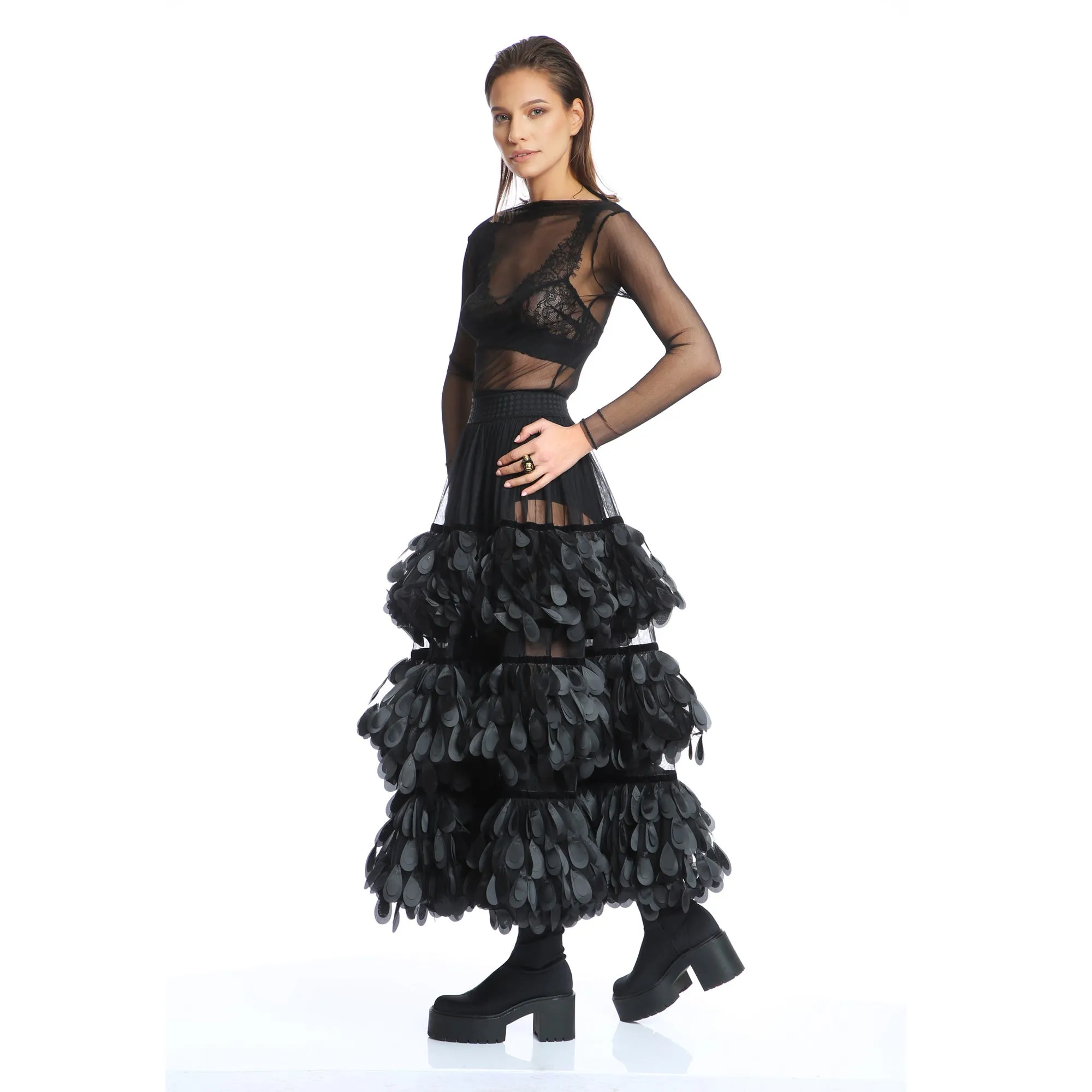 3D Ruffled Skirt