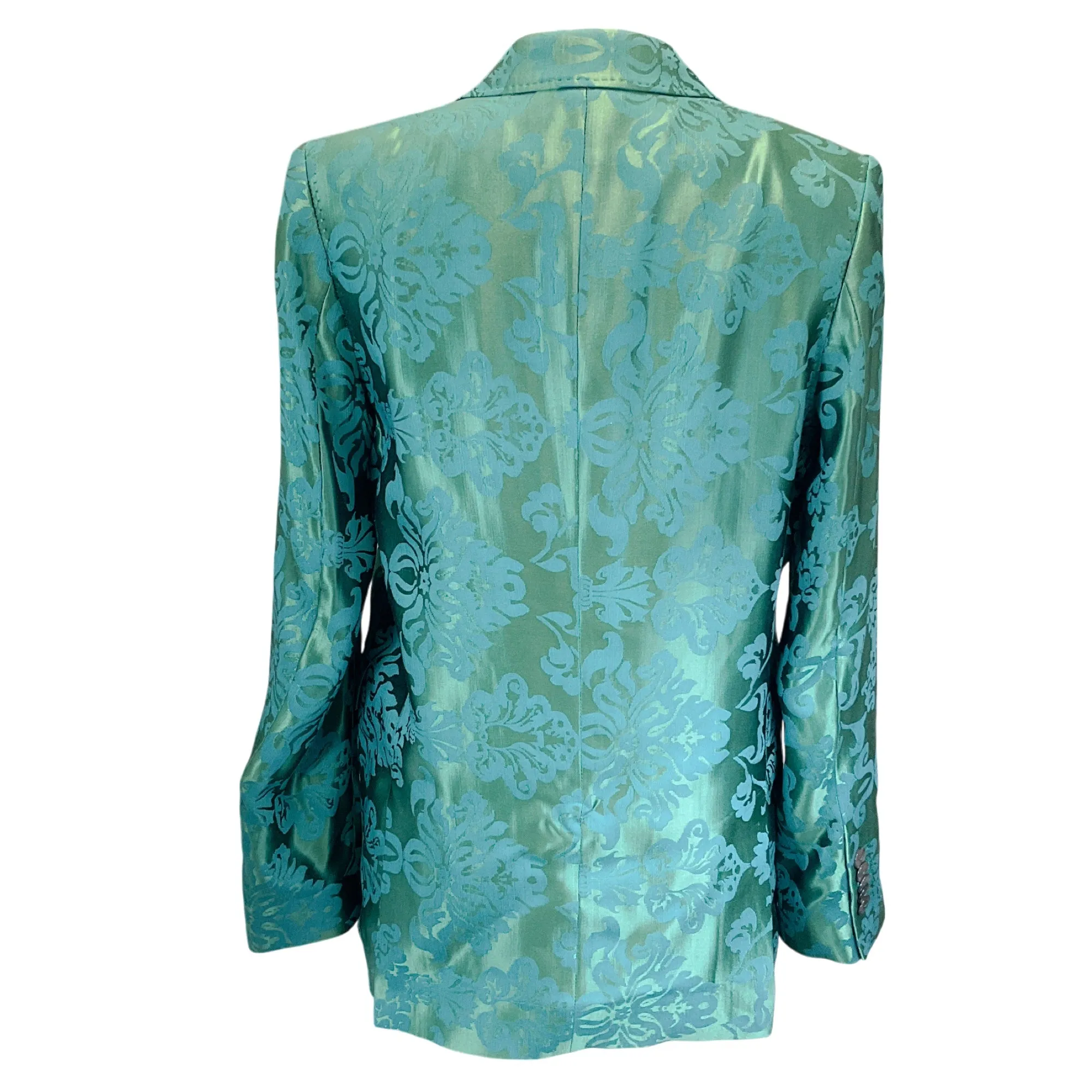 Ann Demeulemeester Emerald Green Jacquard Blazer