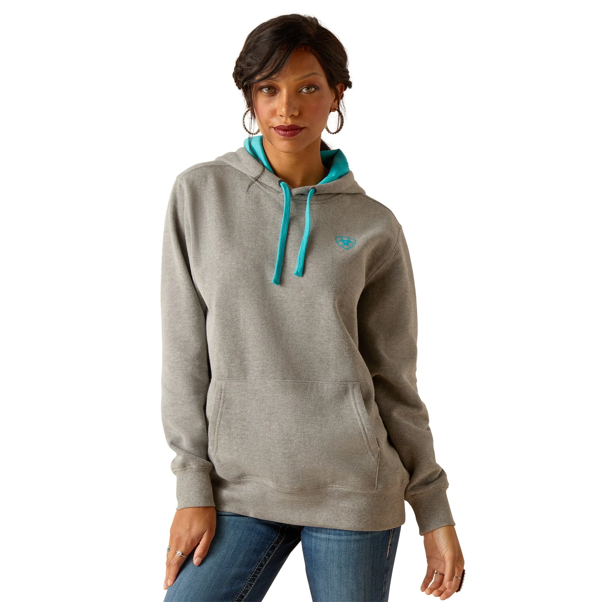 Ariat Ladies Equipment Heather Grey Hoodie 10048637