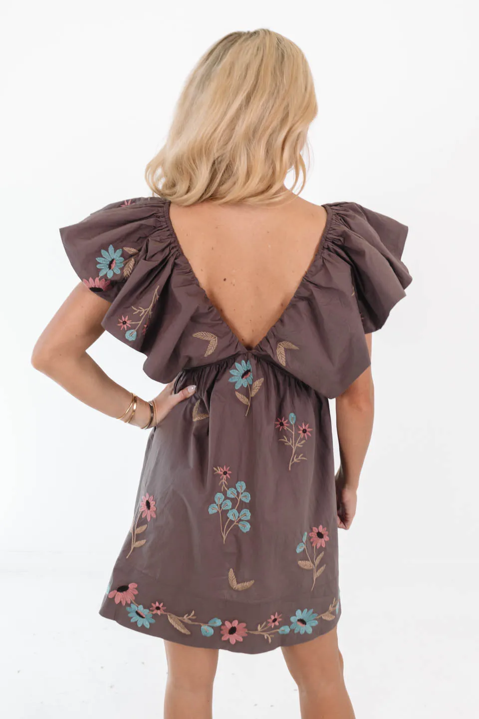 At The Table Dress - Dark Plum