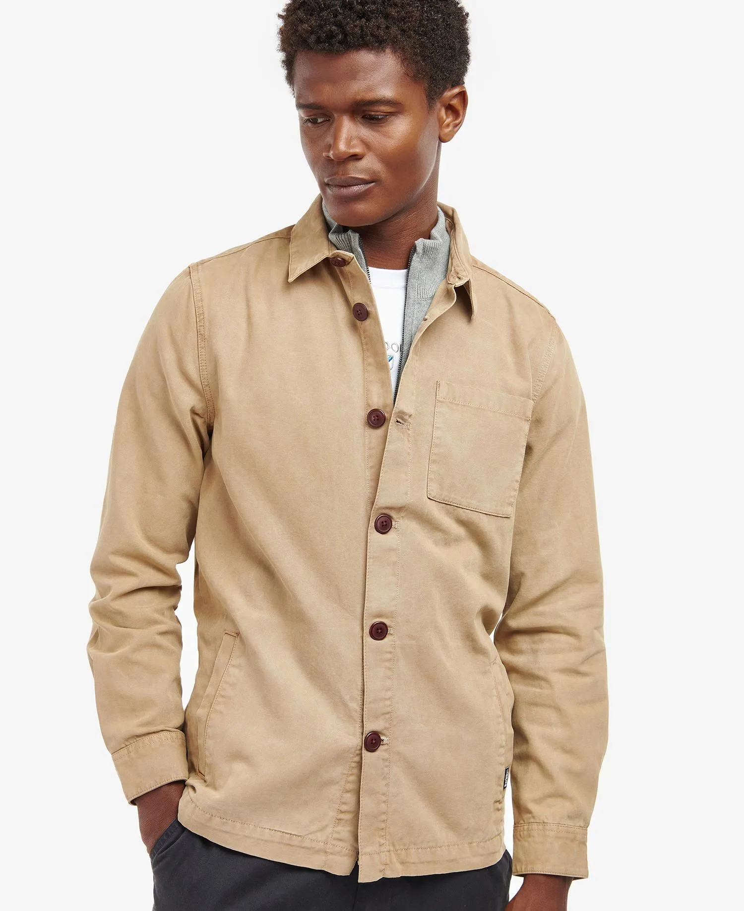 Barbour - Washed Overshirt, Washed Stone