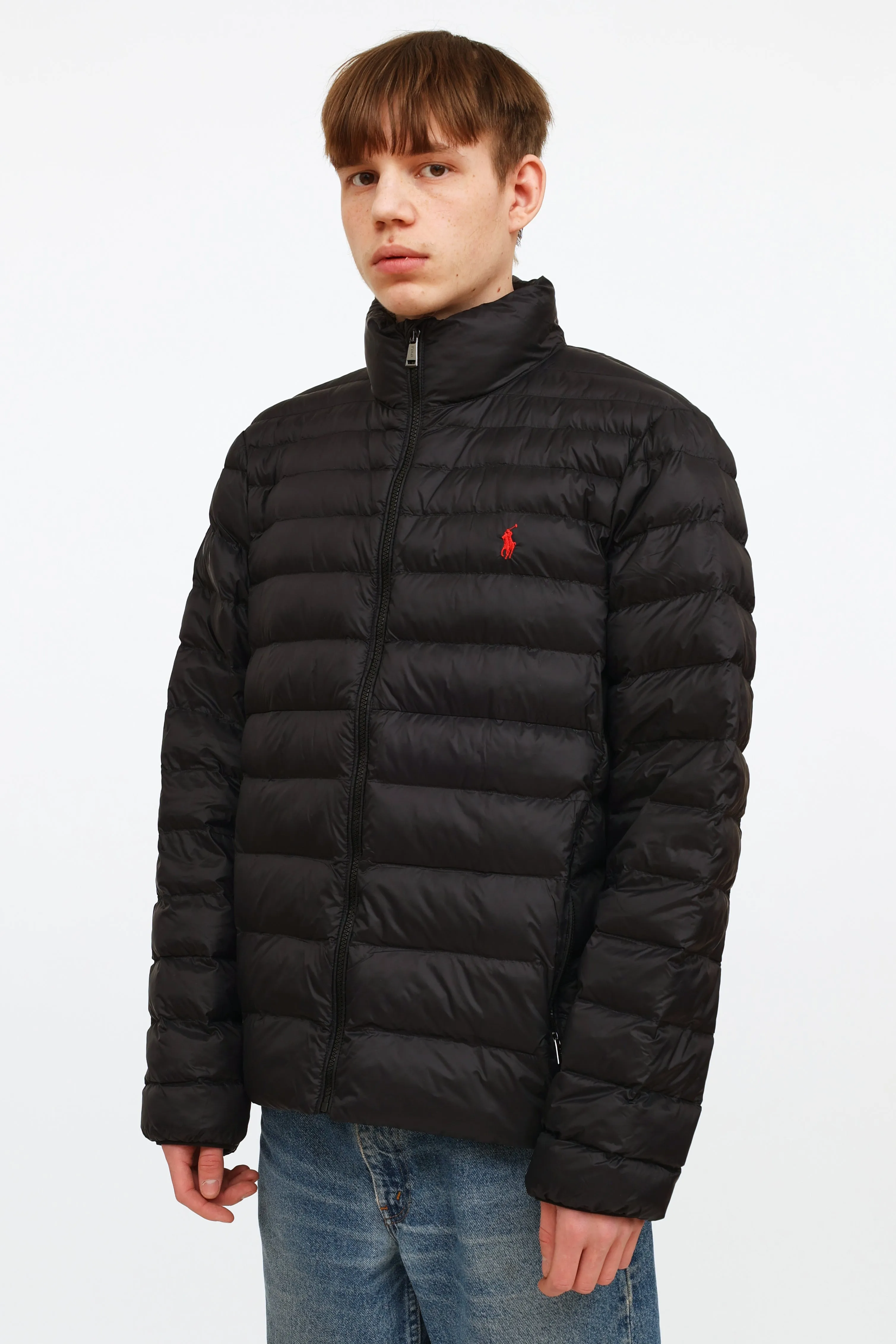 Black Quilted Puffer Jacket