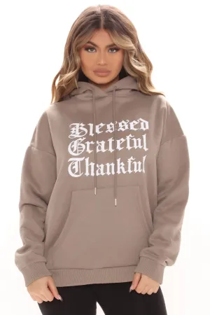 Blessed Above All Relaxed Hoodie - Olive