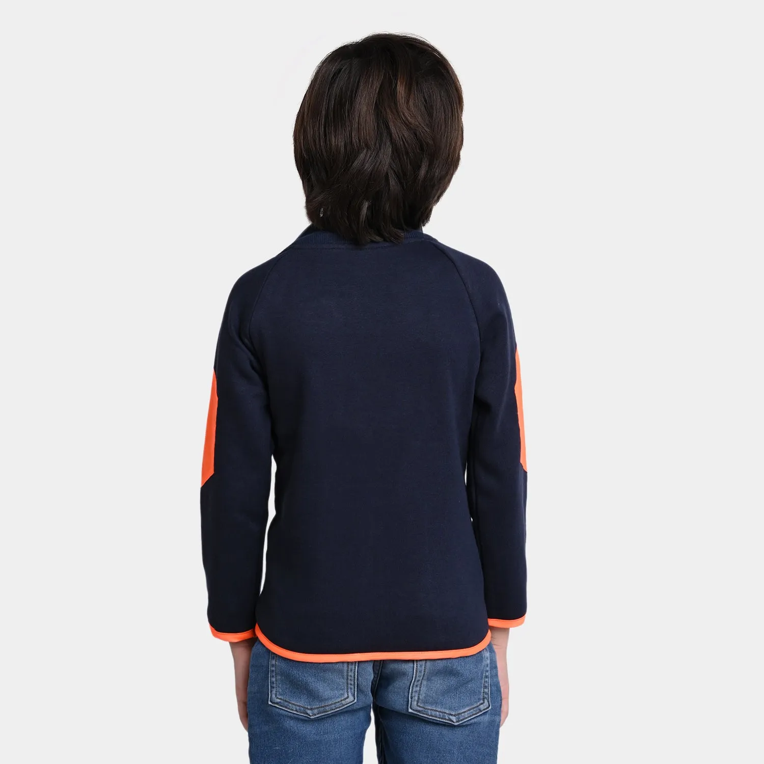 Boys Knitted Jacket Trekker-NAVY