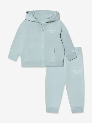 Calvin Klein Baby Unisex Organic Cotton Logo Hooded Tracksuit Set