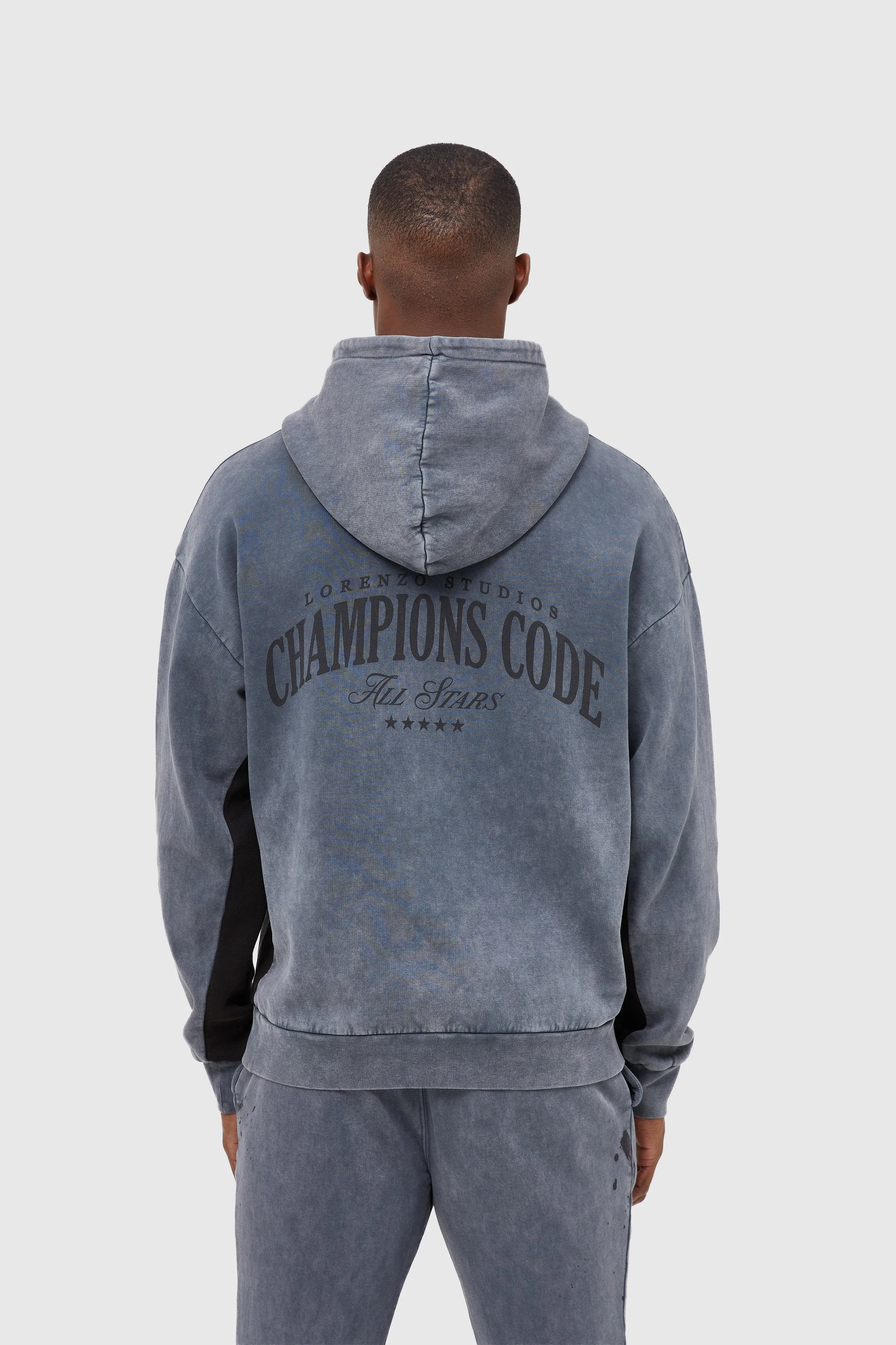 CHAMPIONS CODE HOOD - ACID CHARCOAL