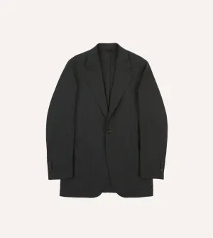 Charcoal Tropical Wool Tailored Jacket