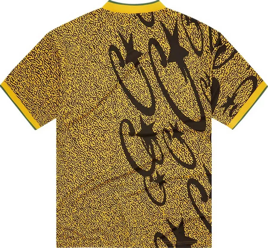 Corteiz Carni Stellations Football Jersey 'Yellow', Yellow/Black/Green