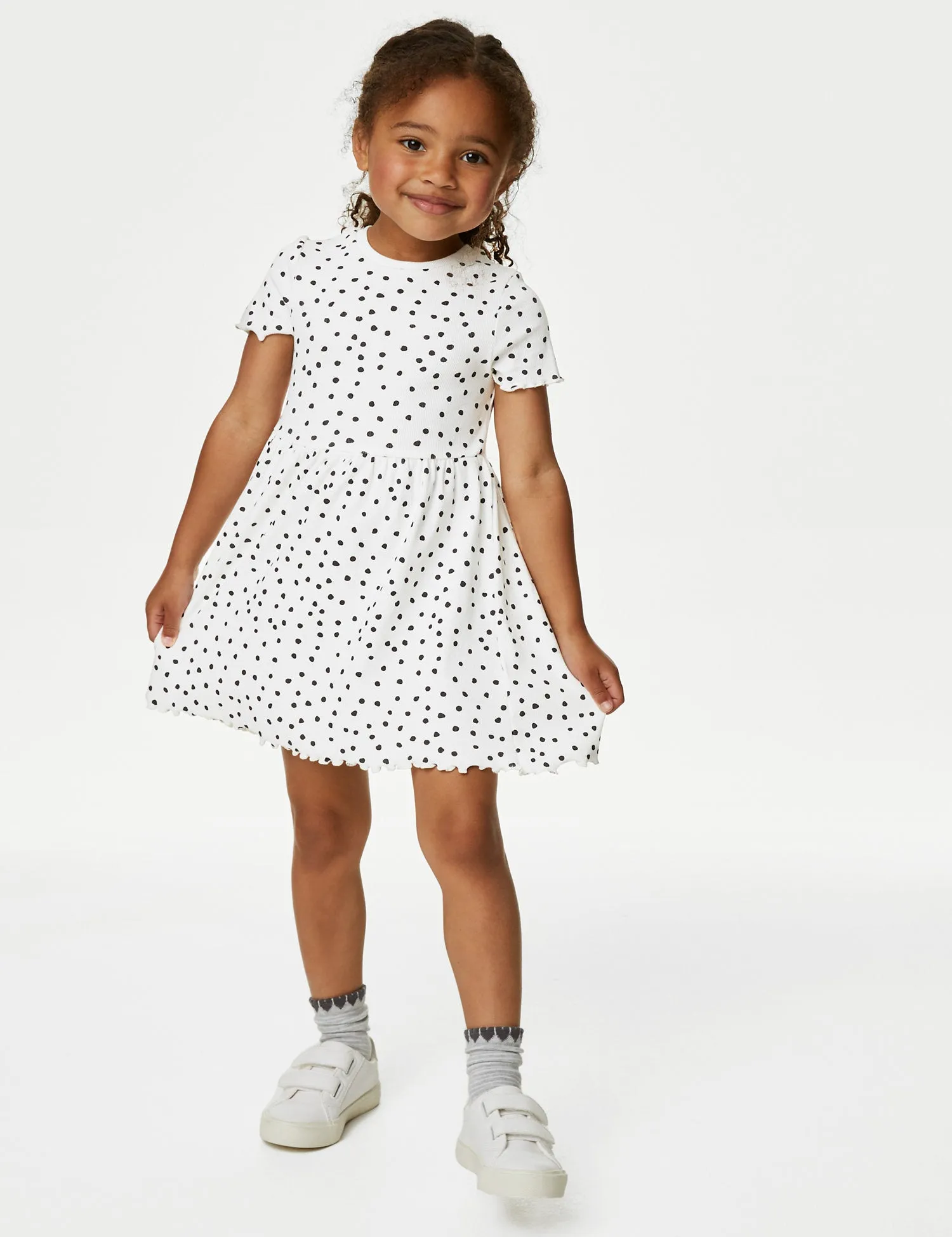 Cotton Rich Polka Dot Dress