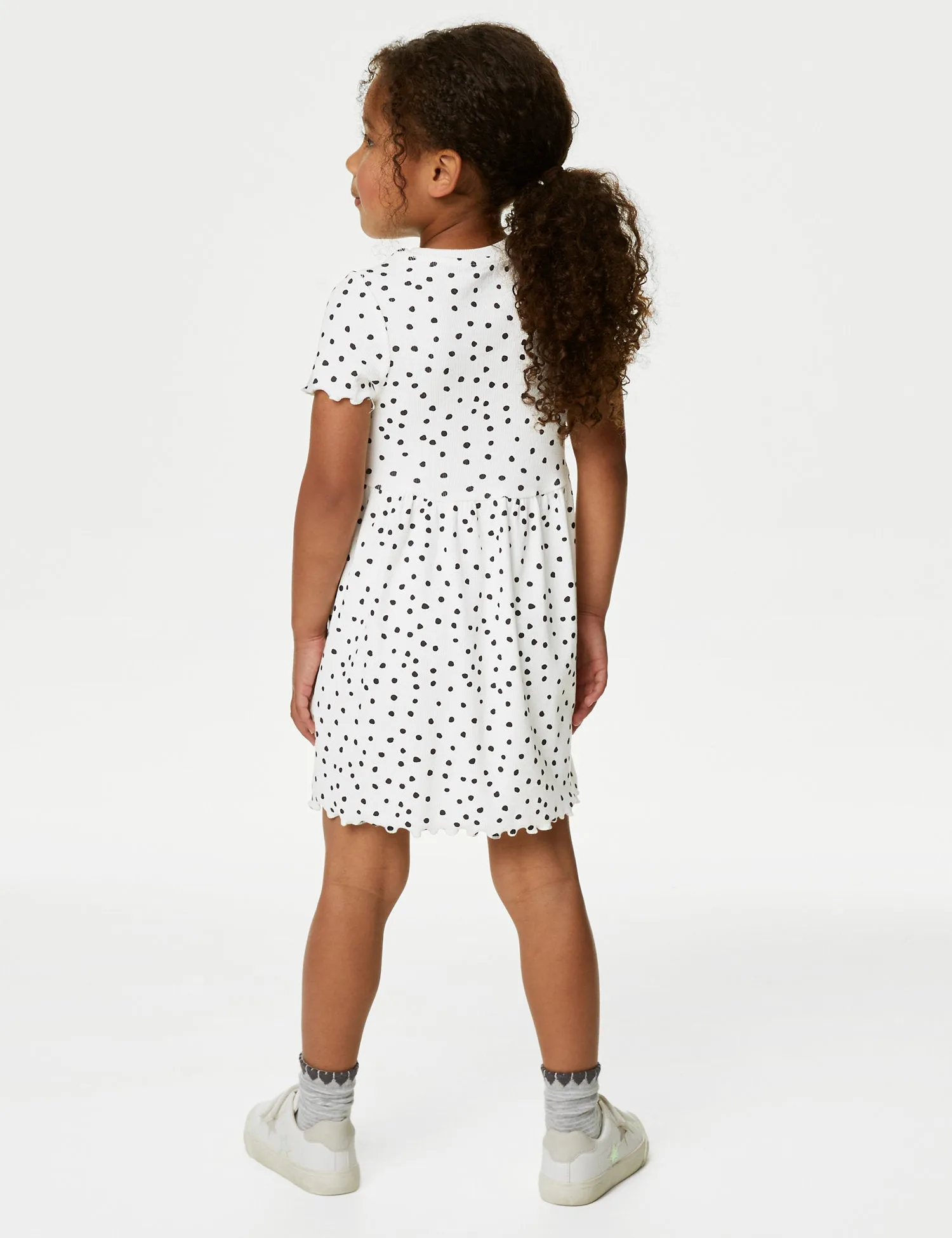 Cotton Rich Polka Dot Dress