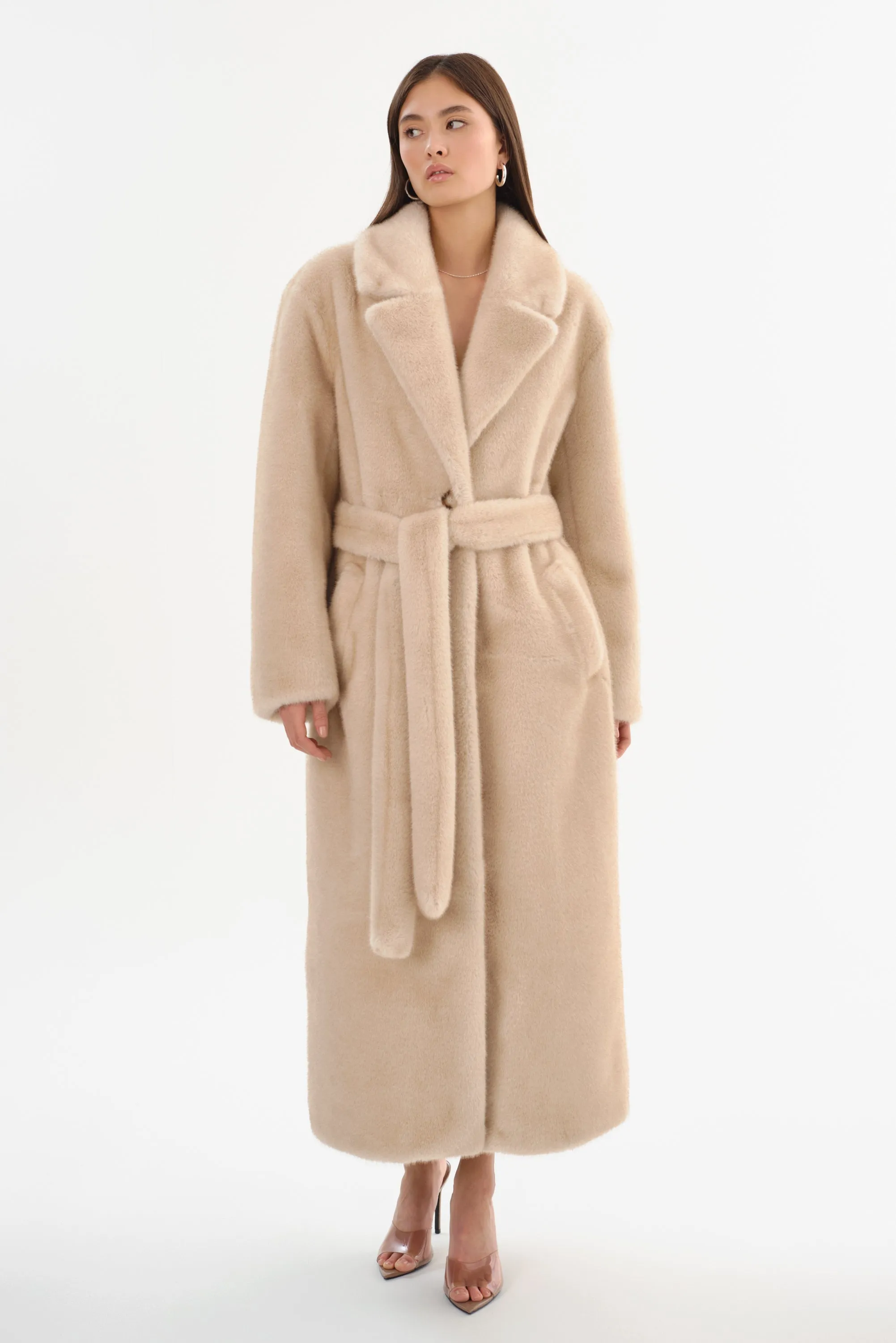 DARELLE | Faux Fur Maxi Coat