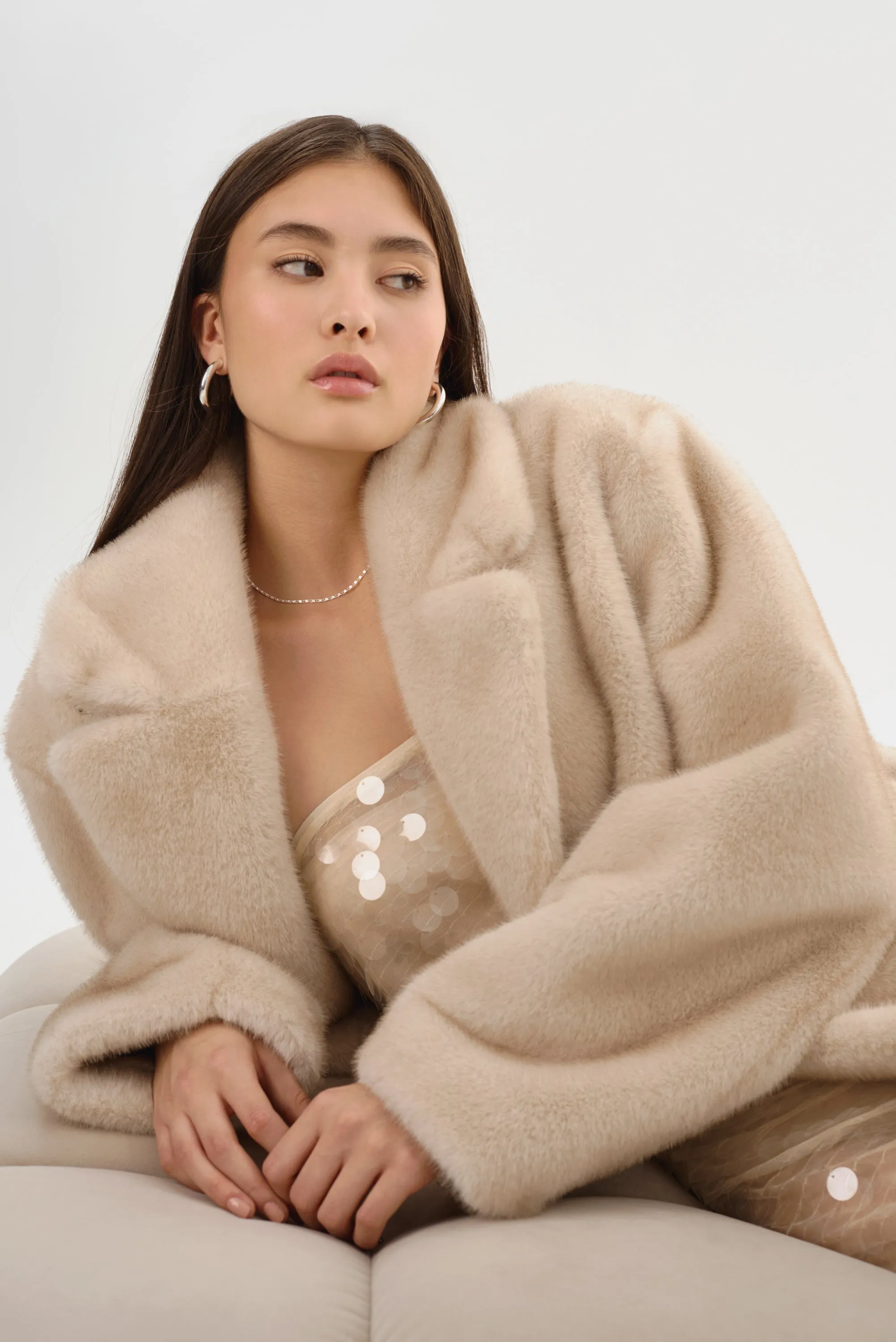 DARELLE | Faux Fur Maxi Coat