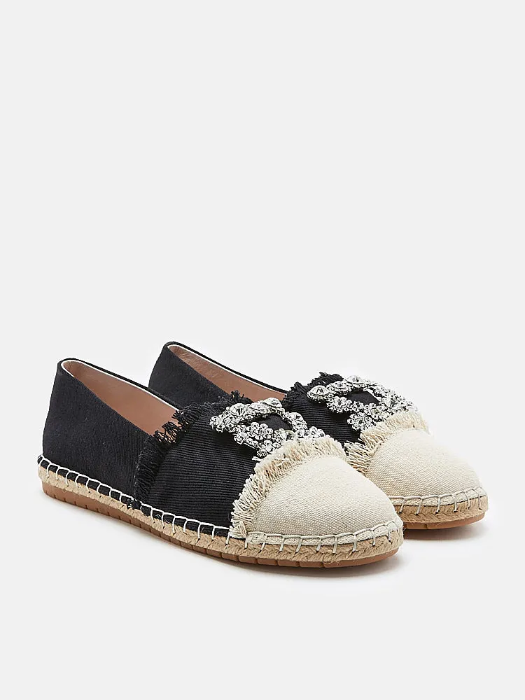 Diamante Frayed Espadrilles