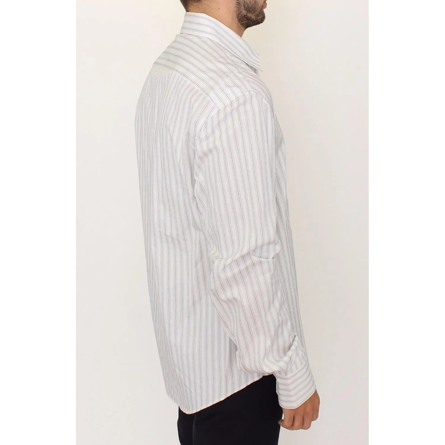 Ermanno Scervino Elegant Striped Cotton Casual Shirt