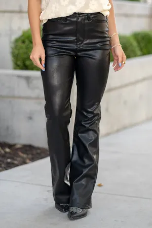 Faux Leather High Rise Tummy Control Boot Cut Regular & Plus Sizes