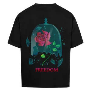 Freedom Glass Rose Oversized Shirt BackPrint