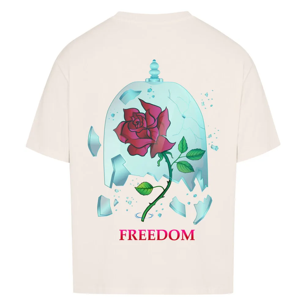 Freedom Glass Rose Oversized Shirt BackPrint