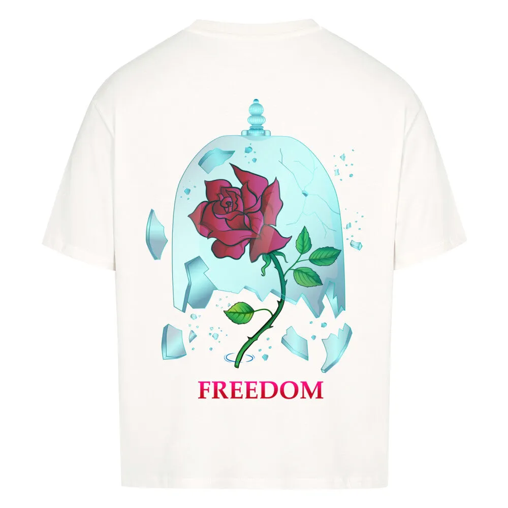 Freedom Glass Rose Oversized Shirt BackPrint