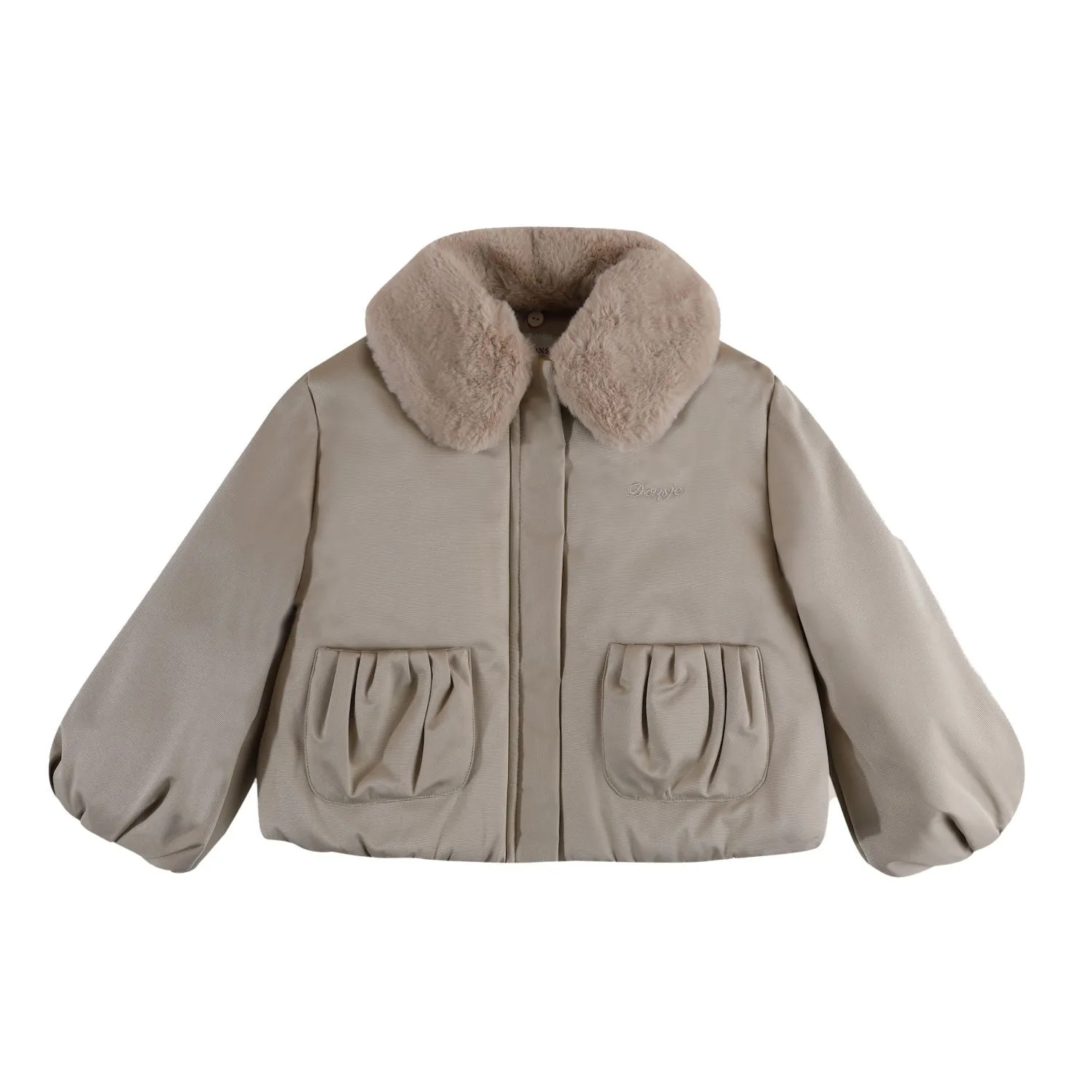 Girls Beige Bloci Jacket