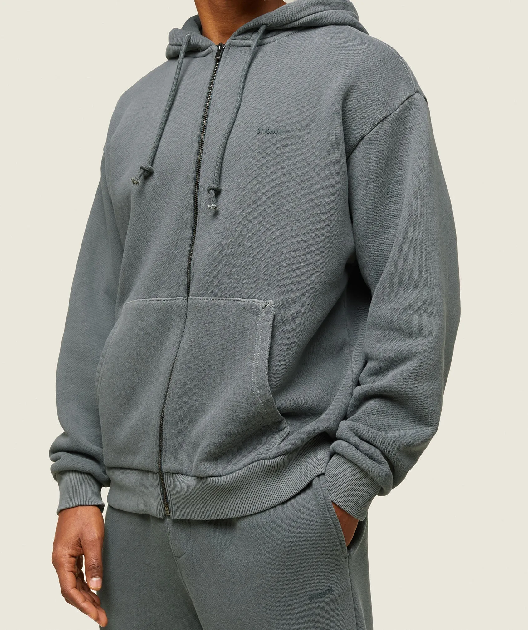 Gymshark everywear Relaxed Zip Hoodie - Slate Teal