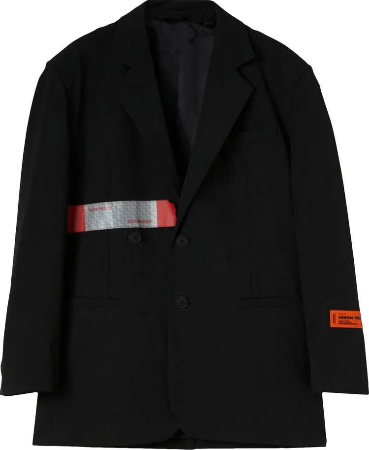 Heron Preston Logo Tape Tailored Blazer 'Black', black