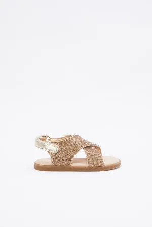 Infant Girls Gold Glitter Sandal