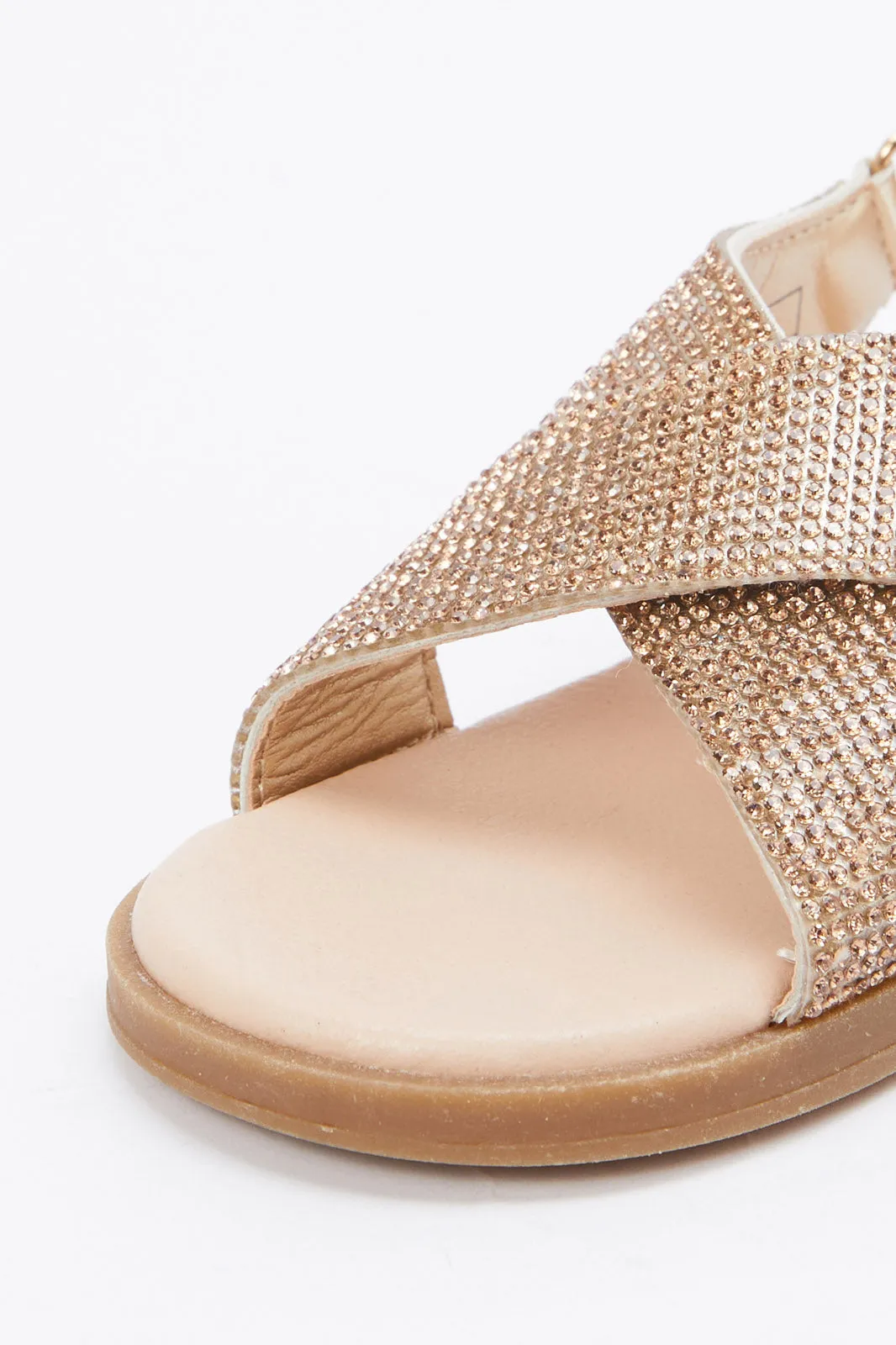 Infant Girls Gold Glitter Sandal