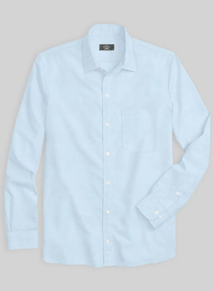 Italian Lombardo Twill Sky Blue Shirt