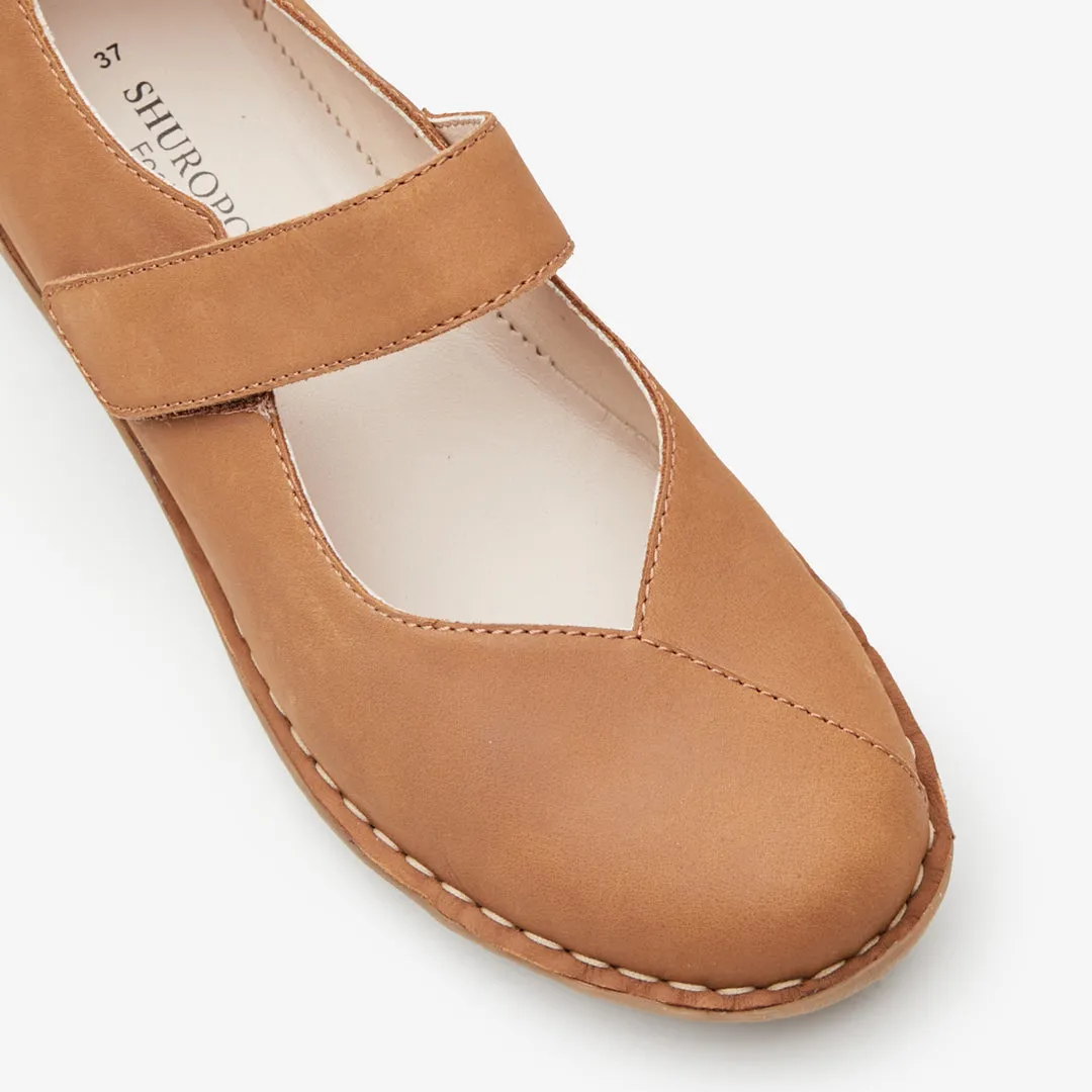 June Nubuck Mary Jane Ballet Style Shoes