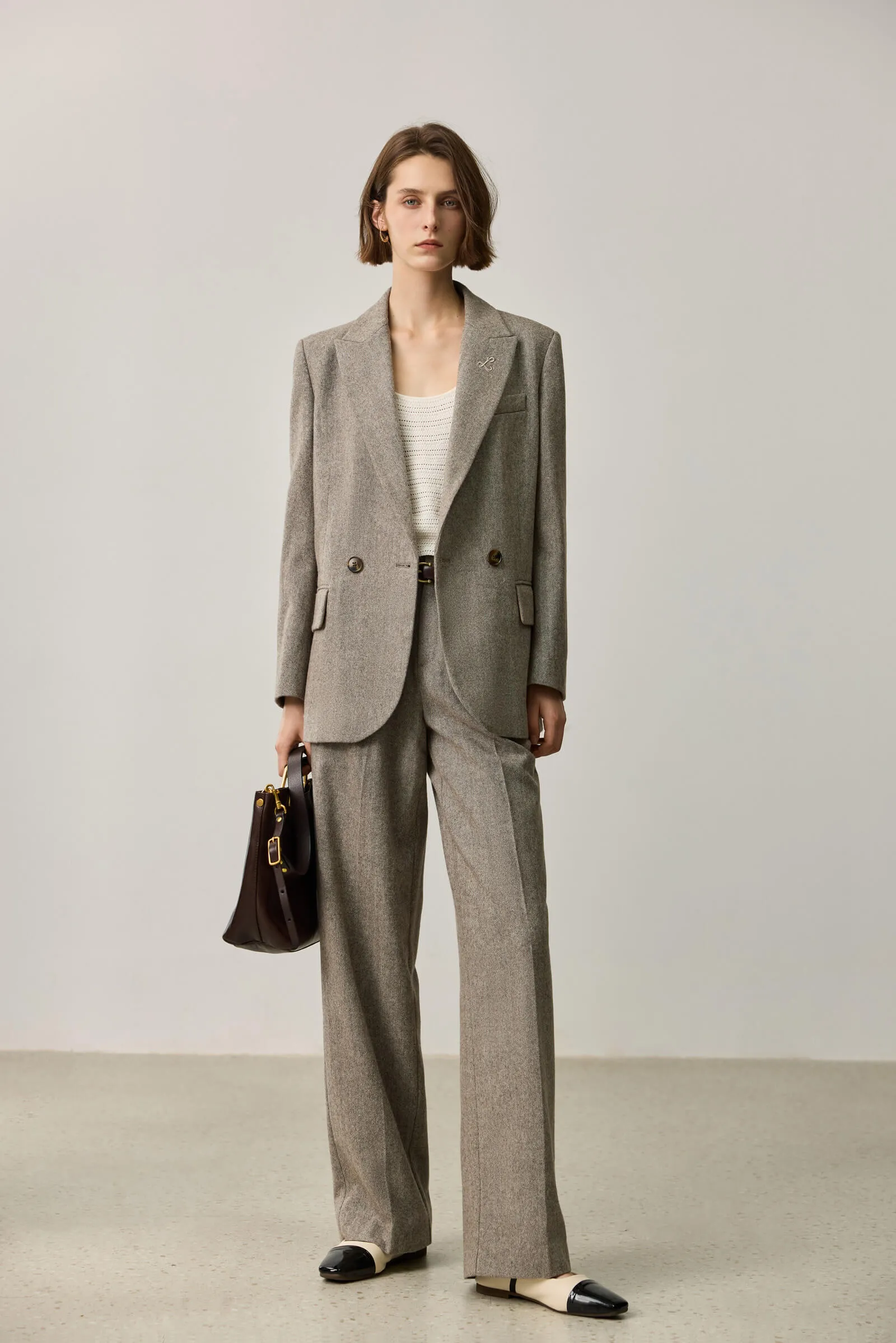 LILY Wool-Blend Tailored Blazer