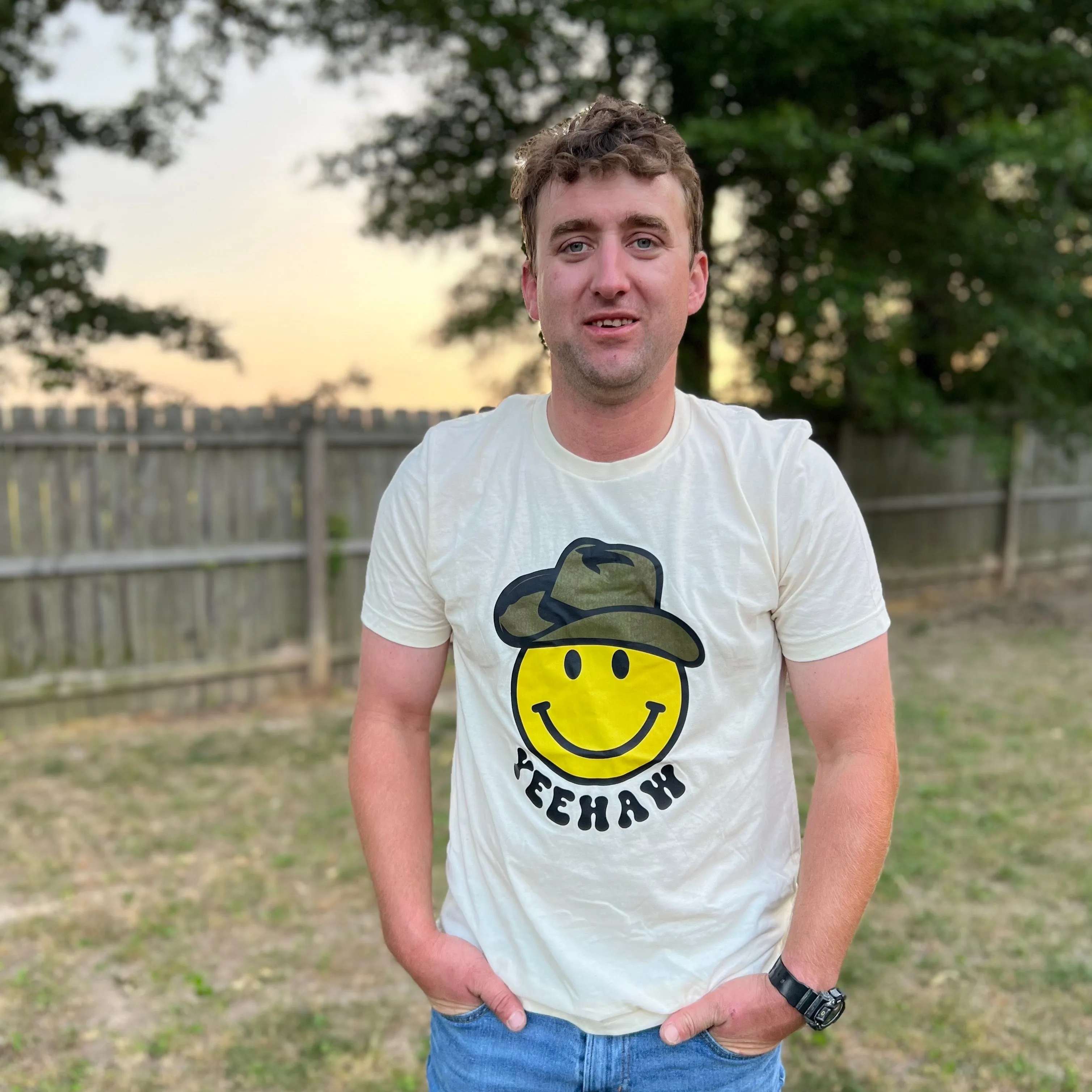 LMSS® X RILEY LASTER - Yeehaw Smiley Cowboy / You're the Yee to My Haw - Set of 2 Matching Shirts