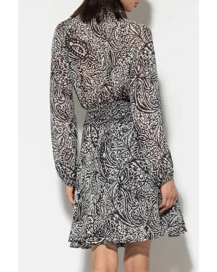 Luisa Cerano Paisley Print Flounce Skirt