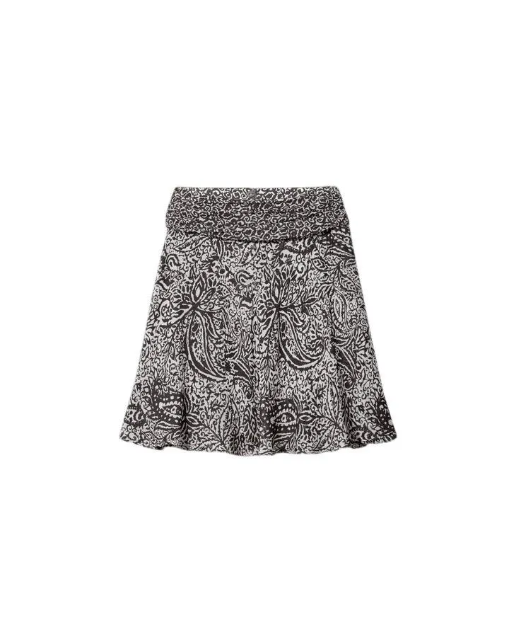 Luisa Cerano Paisley Print Flounce Skirt