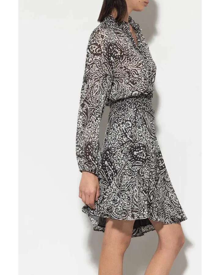 Luisa Cerano Paisley Print Flounce Skirt