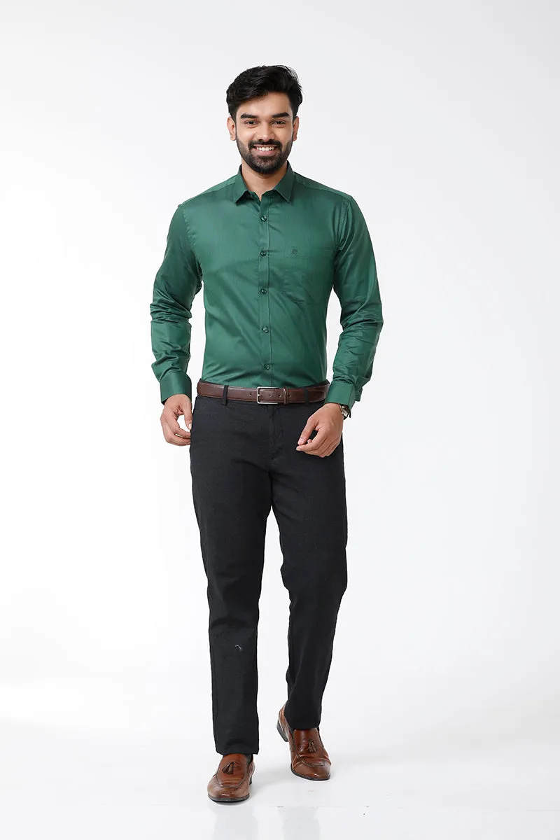 Luxor - Dark Green Formal Shirts for Men | Ariser