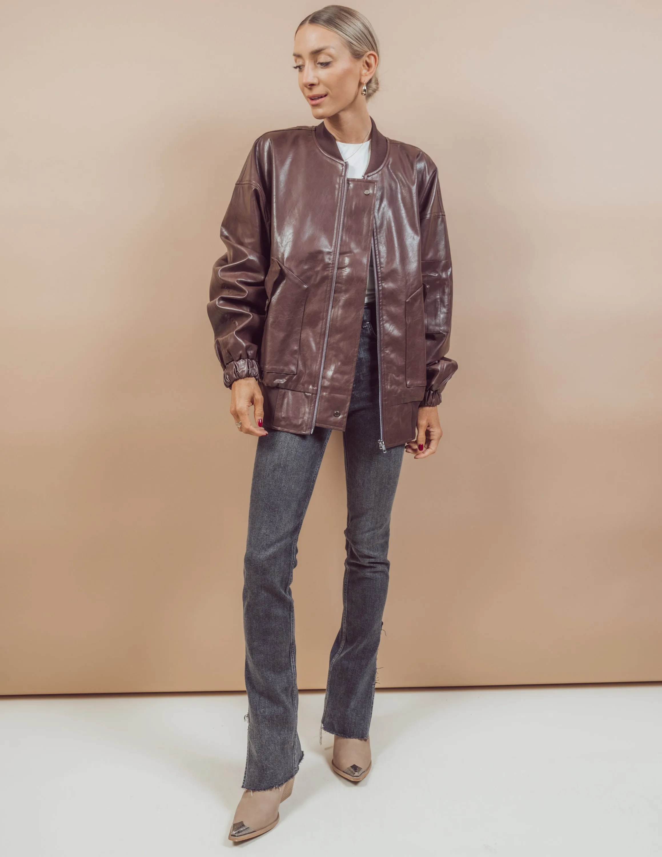 Mati Faux Leather Jacket