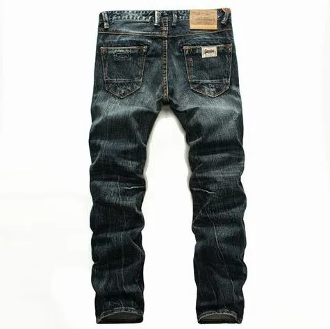 Men Dark Jeans - Vintage Style for Everyday Comfort