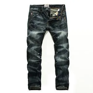 Men Dark Jeans - Vintage Style for Everyday Comfort