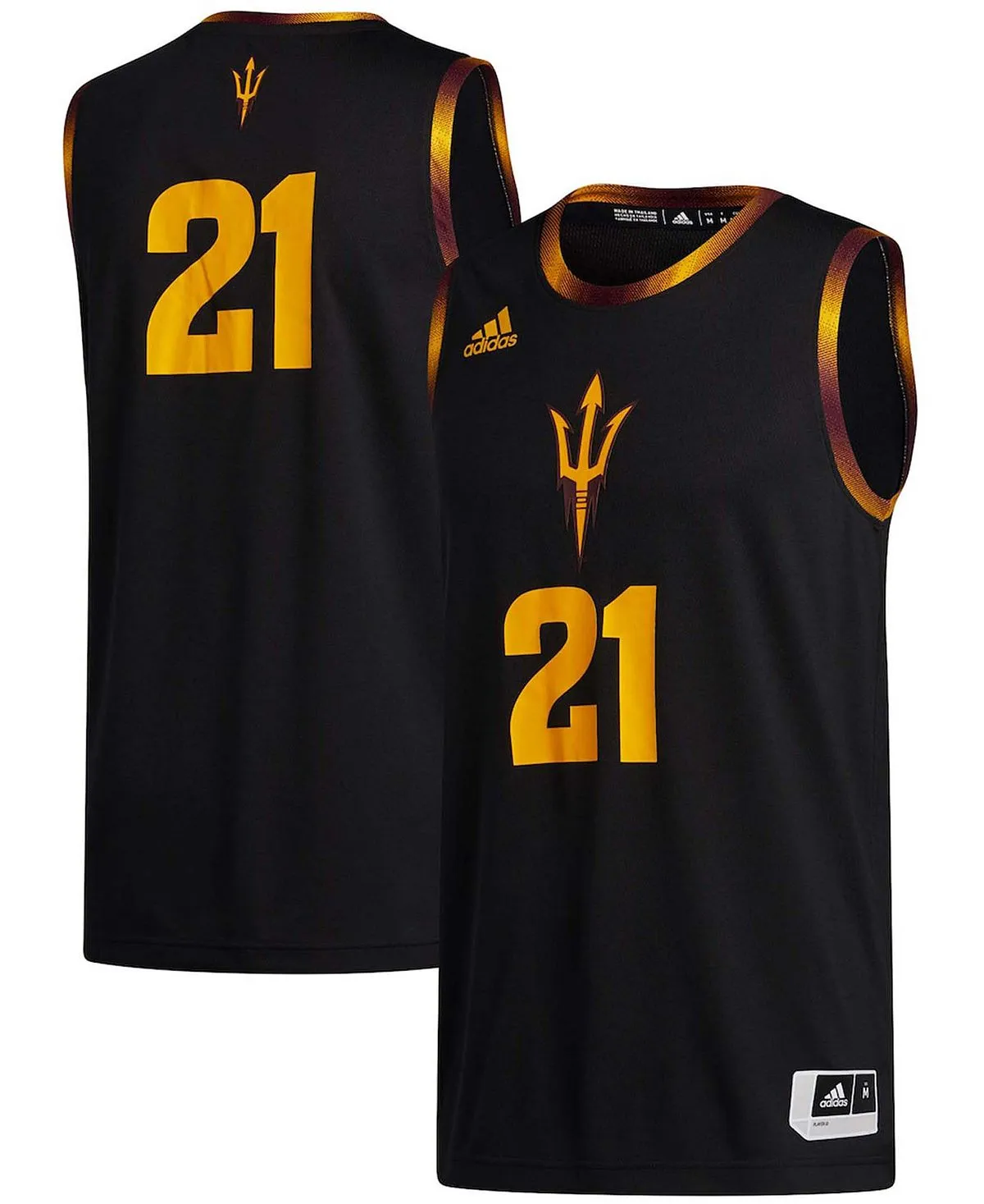 Men's #21 Arizona State Sun Devils Swingman Black Jersey adidas Black