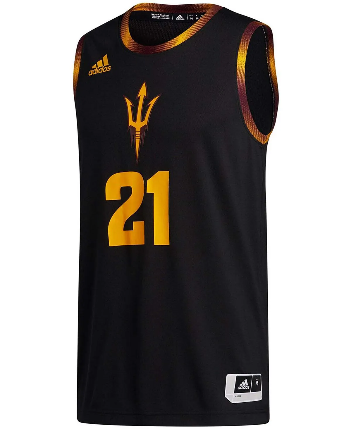 Men's #21 Arizona State Sun Devils Swingman Black Jersey adidas Black