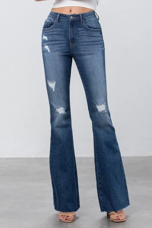 Mid Rise Dark Wash Flare Jeans *Online Only*