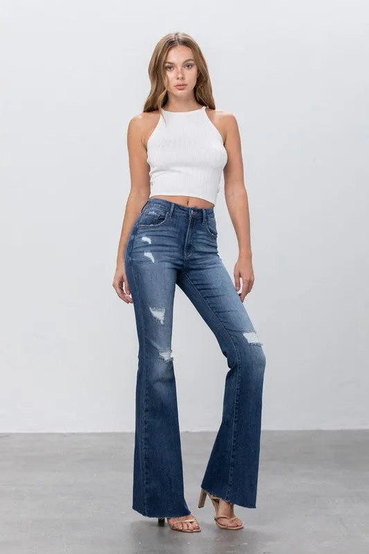 Mid Rise Dark Wash Flare Jeans *Online Only*