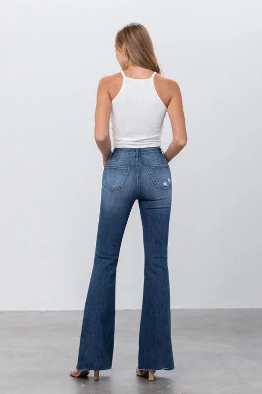 Mid Rise Dark Wash Flare Jeans *Online Only*