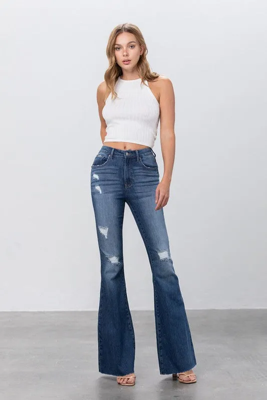 Mid Rise Dark Wash Flare Jeans *Online Only*