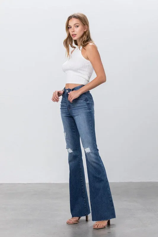 Mid Rise Dark Wash Flare Jeans *Online Only*