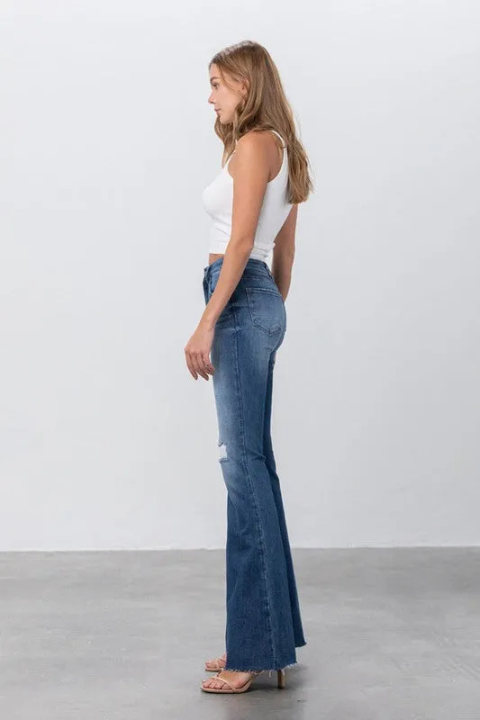 Mid Rise Dark Wash Flare Jeans *Online Only*